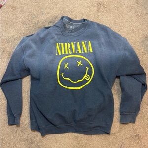 NIRVANA Gray Crewneck Sweatshirt